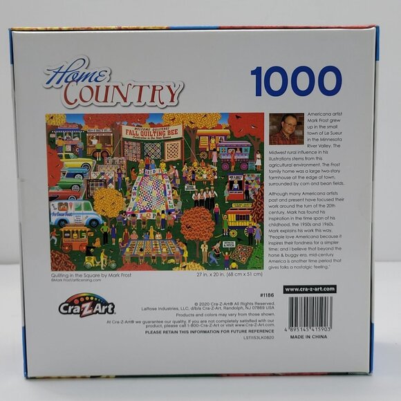 Cra-Z-Art Quliting In The Square Home Country 1000 Piece Premium Jigsaw Puzzles - Picture 2 of 2